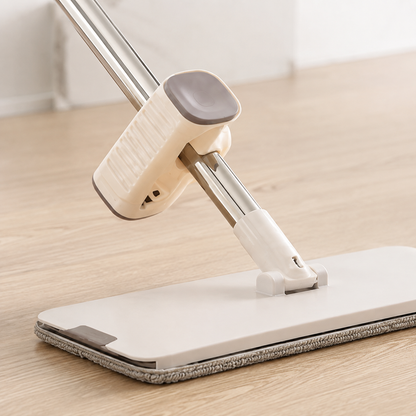🤍 Floor Cleaning | Microfiber Flat Mop Efficiency | Effortless Home Refresh
