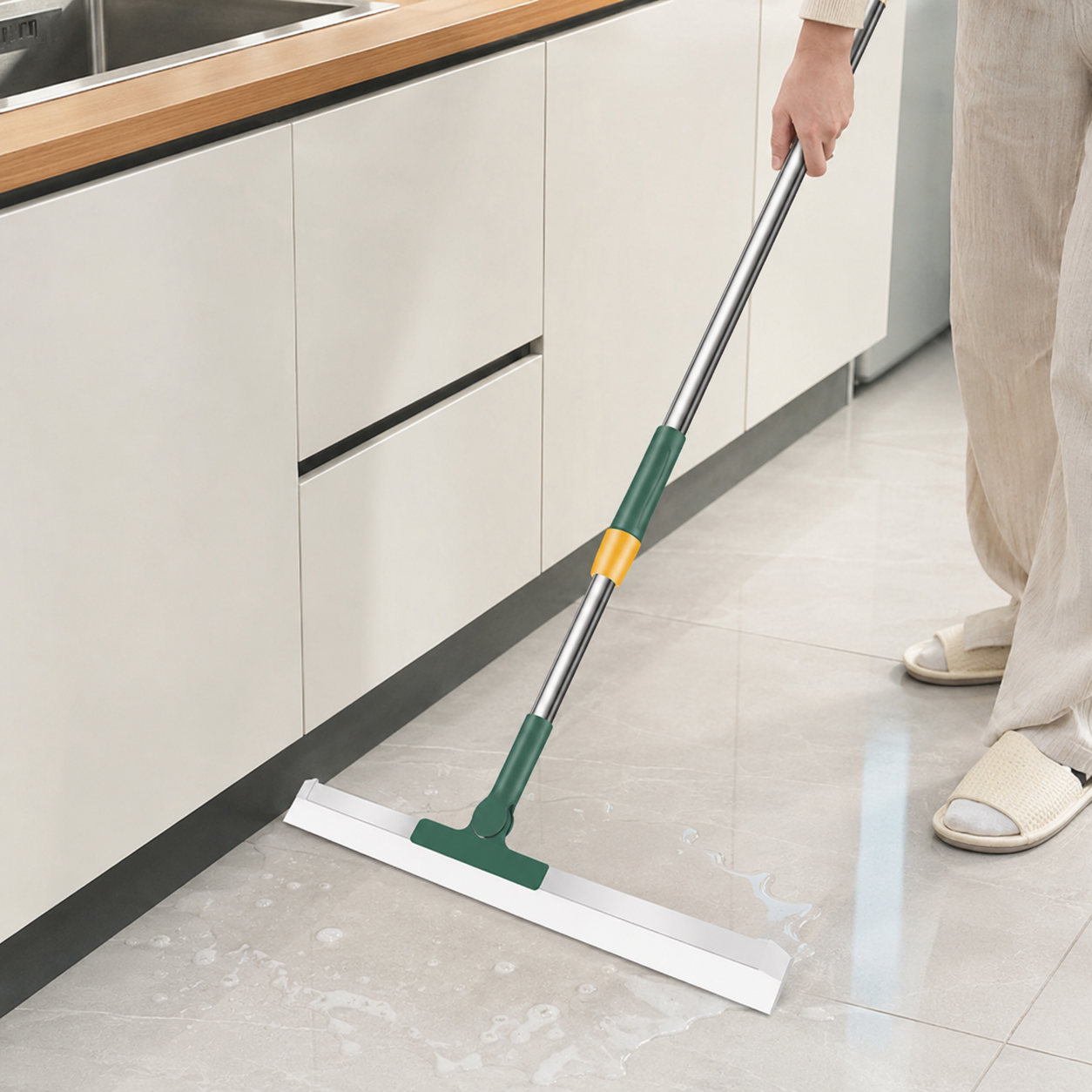 💚 Floor Cleaning | Silicone Squeegee Efficiency | Fast Dry Surface Care