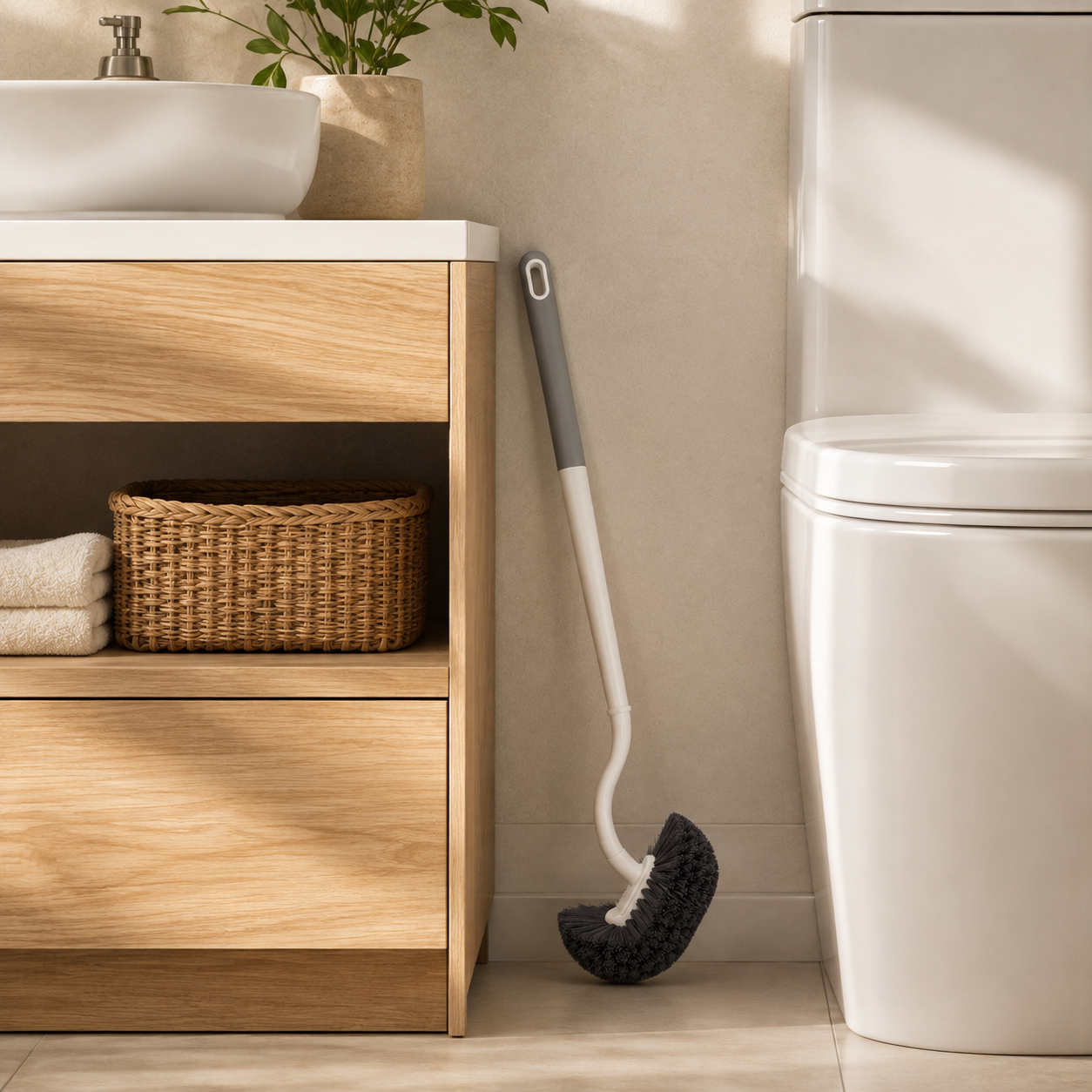 Bathroom Cleaning | Dense Bristle Design | Deep Toilet Bowl Care
