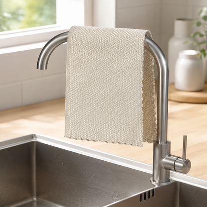🤍 Cleaning Essential | Fish-Scale Microfiber Texture | Streak-Free Surface Shine