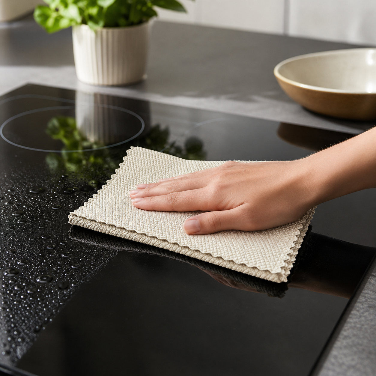 🤍 Cleaning Essential | Fish-Scale Microfiber Texture | Streak-Free Surface Shine
