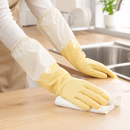 💛 Cleaning Essential | Waterproof Rubber Protection | Comfortable Household Defense