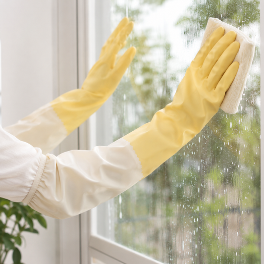 💛 Cleaning Essential | Waterproof Rubber Protection | Comfortable Household Defense