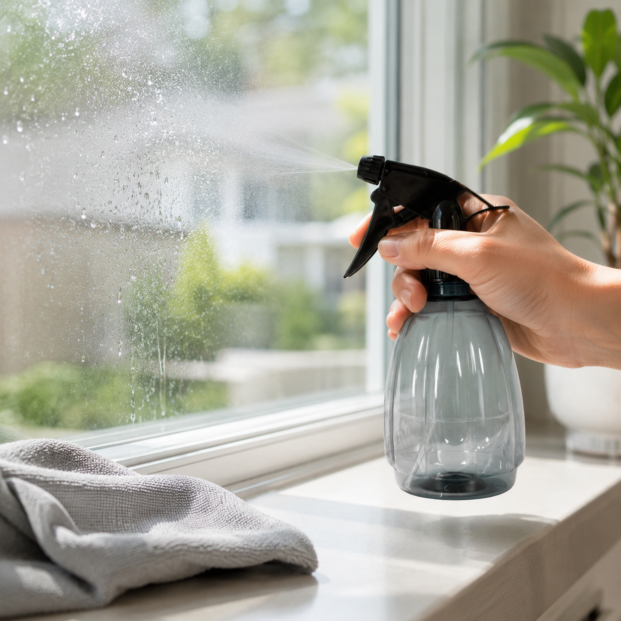 🖤 Cleaning Essential | Durable Plastic Design | Fine Mist Daily Care
