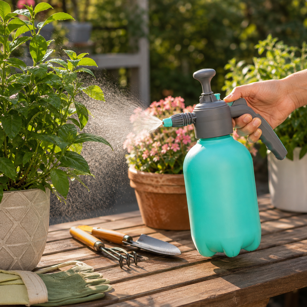 💦 Pressure Sprayer | Durable Plastic Garden Care | Effortless Continuous Mist