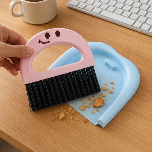 Mini Cleaning Set | Durable Plastic Desktop Care | Cute Compact Design