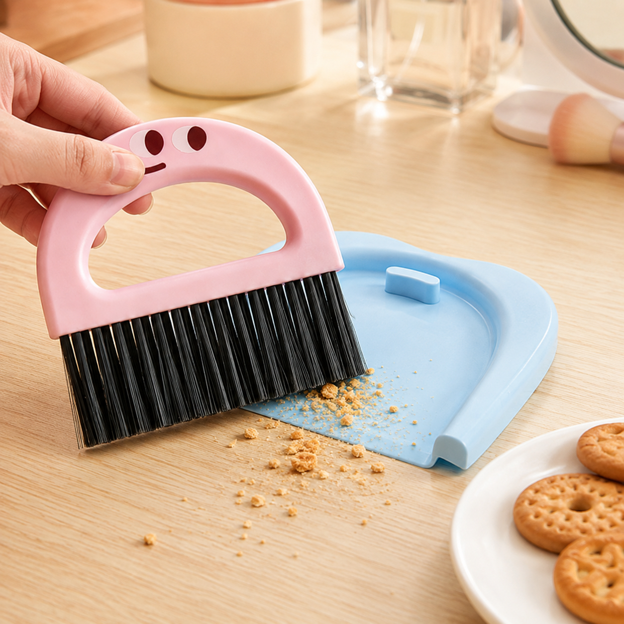 Mini Cleaning Set | Durable Plastic Desktop Care | Cute Compact Design