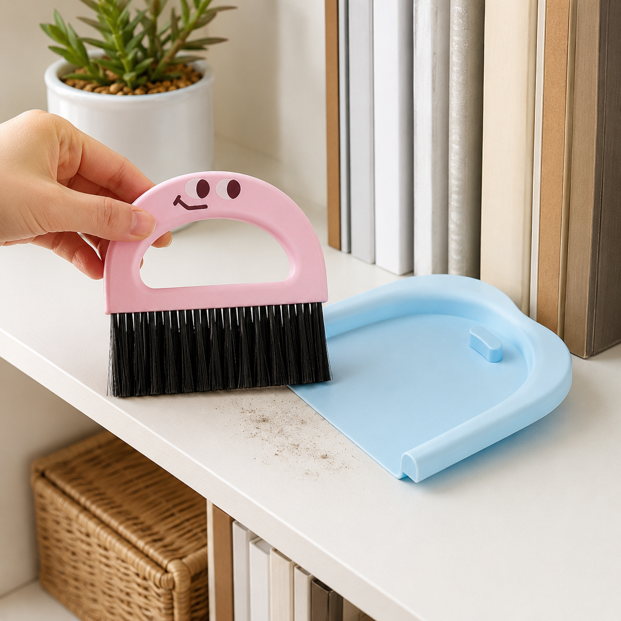 Mini Cleaning Set | Durable Plastic Desktop Care | Cute Compact Design