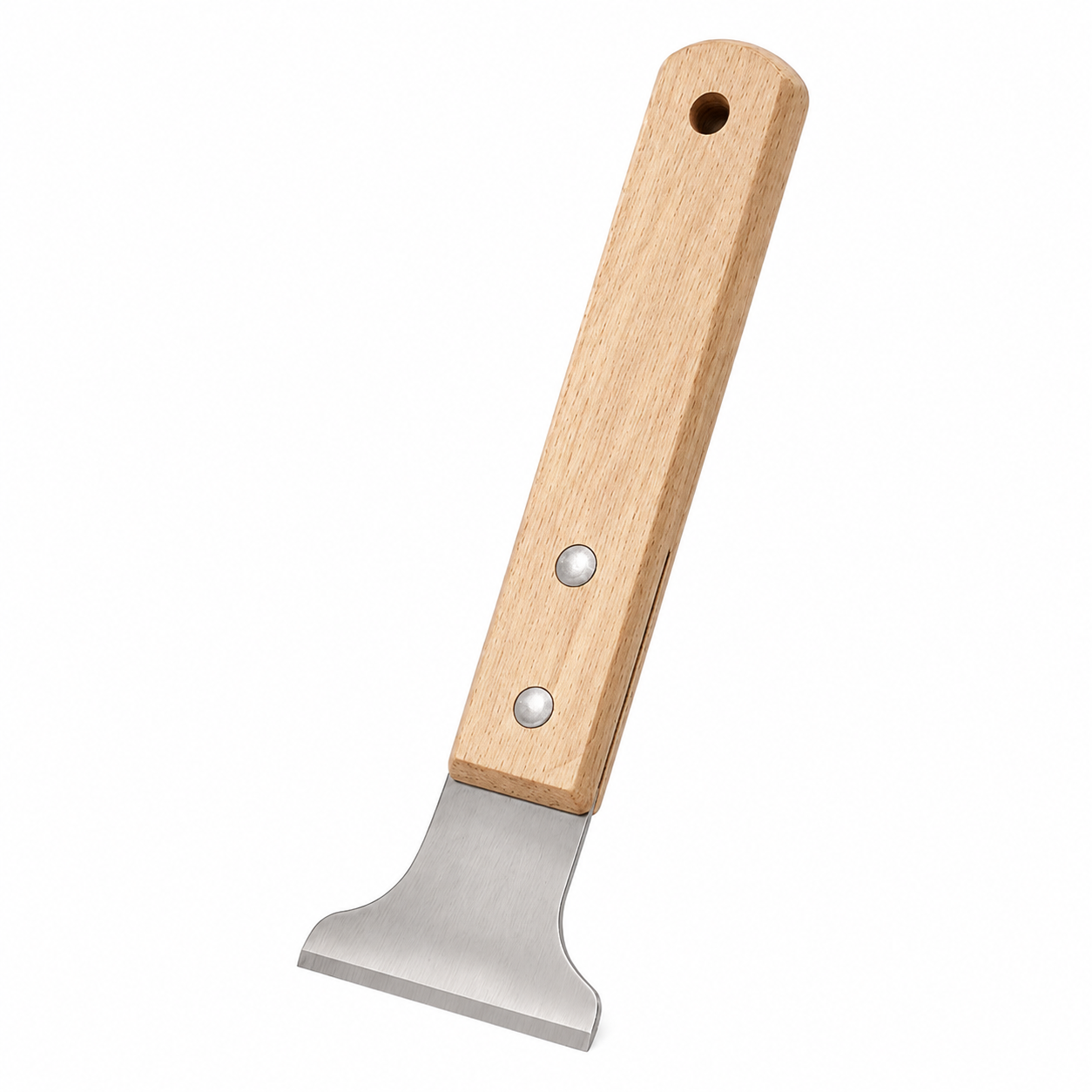 ❄️ Ice Scraper | Stainless Steel Winter Care | Sturdy Wooden Grip