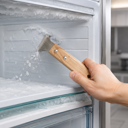 ❄️ Ice Scraper | Stainless Steel Winter Care | Sturdy Wooden Grip