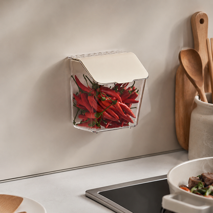 🧺 Space Saver | Clear Wall-Mounted Storage | Modern Flip-Lid Organizer