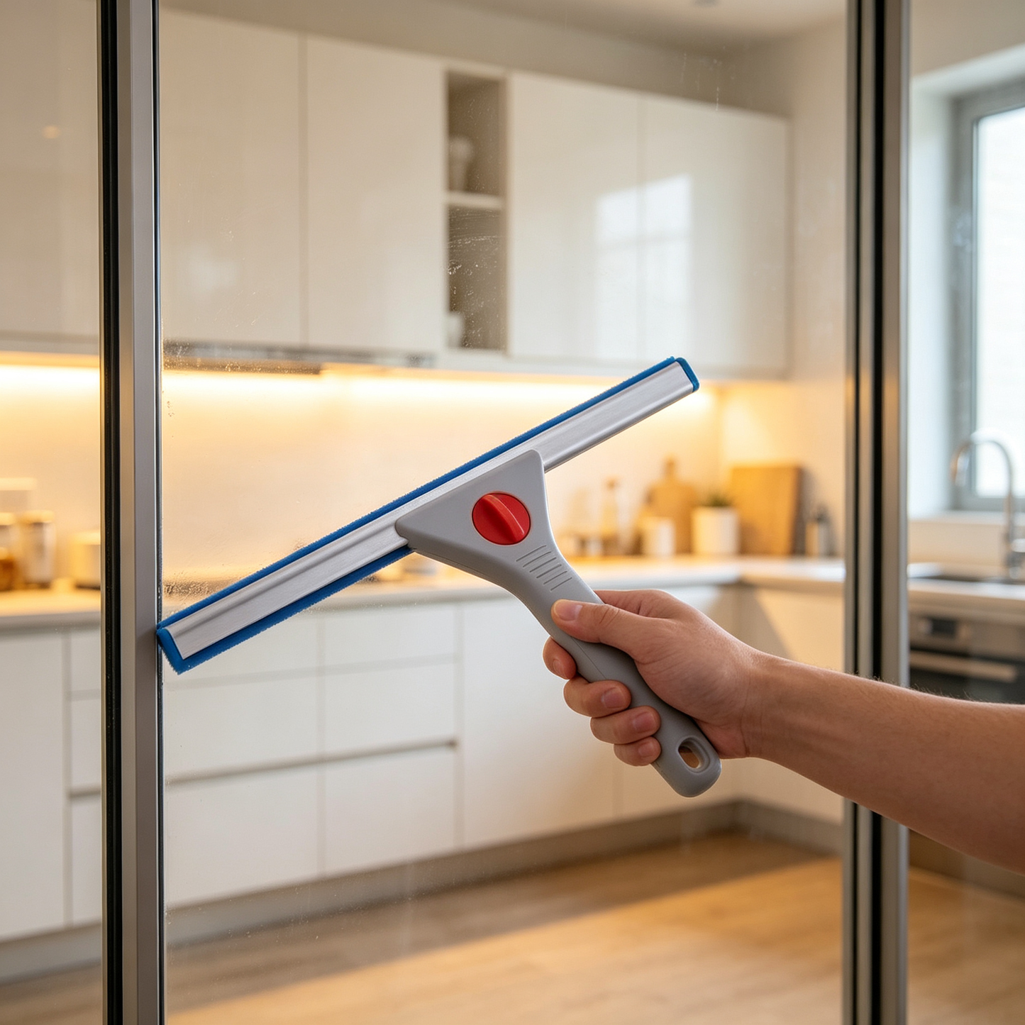 🩵 Multi-Surface Squeegee Cleaner | Flexible Silicone Blade | Bathroom Glass Care Essential | Everyday Home Cleaning Helper | Water Streak Free Design