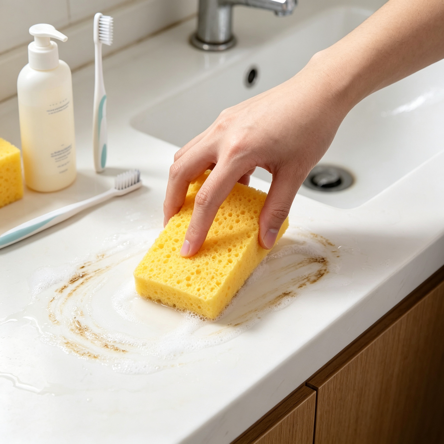 🧽 Kitchen Cleaning Sponge | Soft Absorbent Material | Daily Dishwashing Essential | Home Care Helper | Bright Yellow Fresh Design