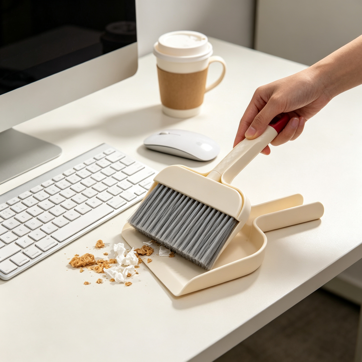 ✨ Foldable Dustpan & Brush Set | Soft Bristle Material | Home Cleaning Essential | Compact Storage Design | Everyday Dust Removal
