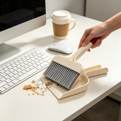 ✨ Foldable Dustpan & Brush Set | Soft Bristle Material | Home Cleaning Essential | Compact Storage Design | Everyday Dust Removal