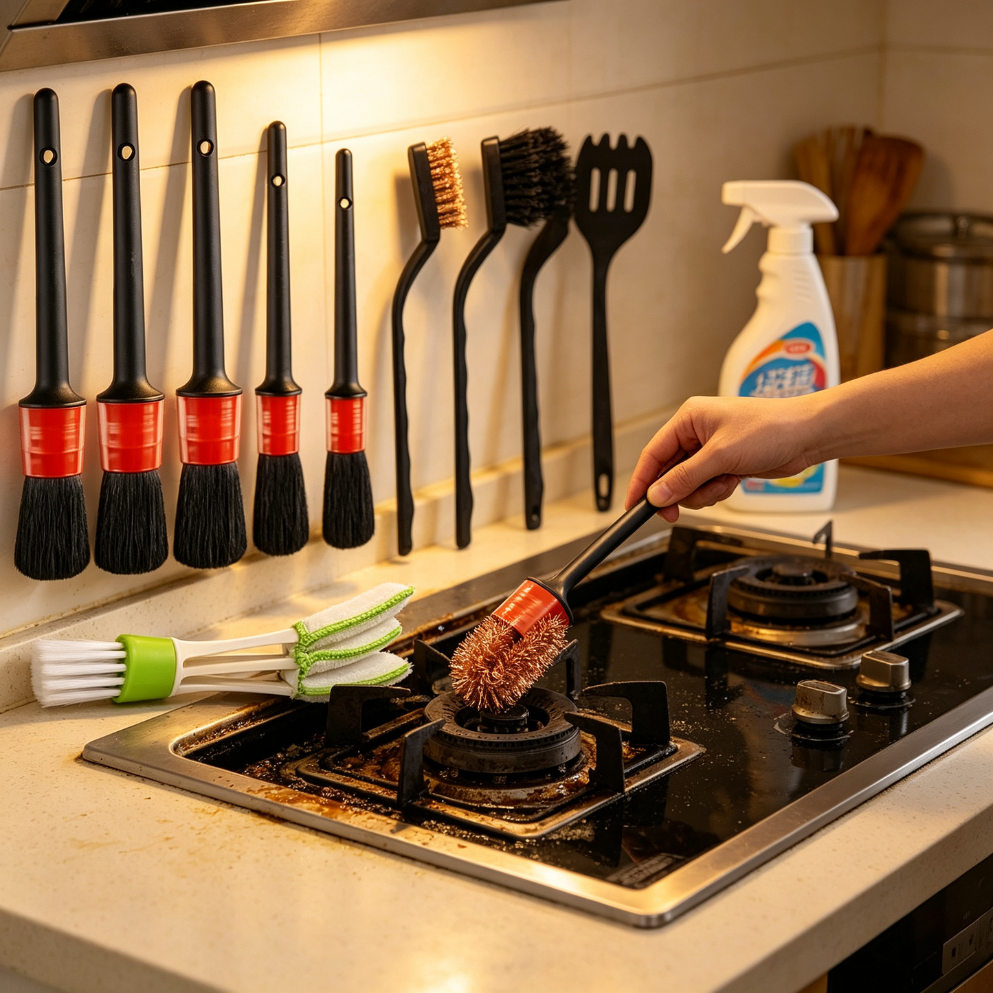 ✨ Cleaning Brush Set | Multi-Surface Tools | Home Care Essential | Everyday Organization | Practical Design