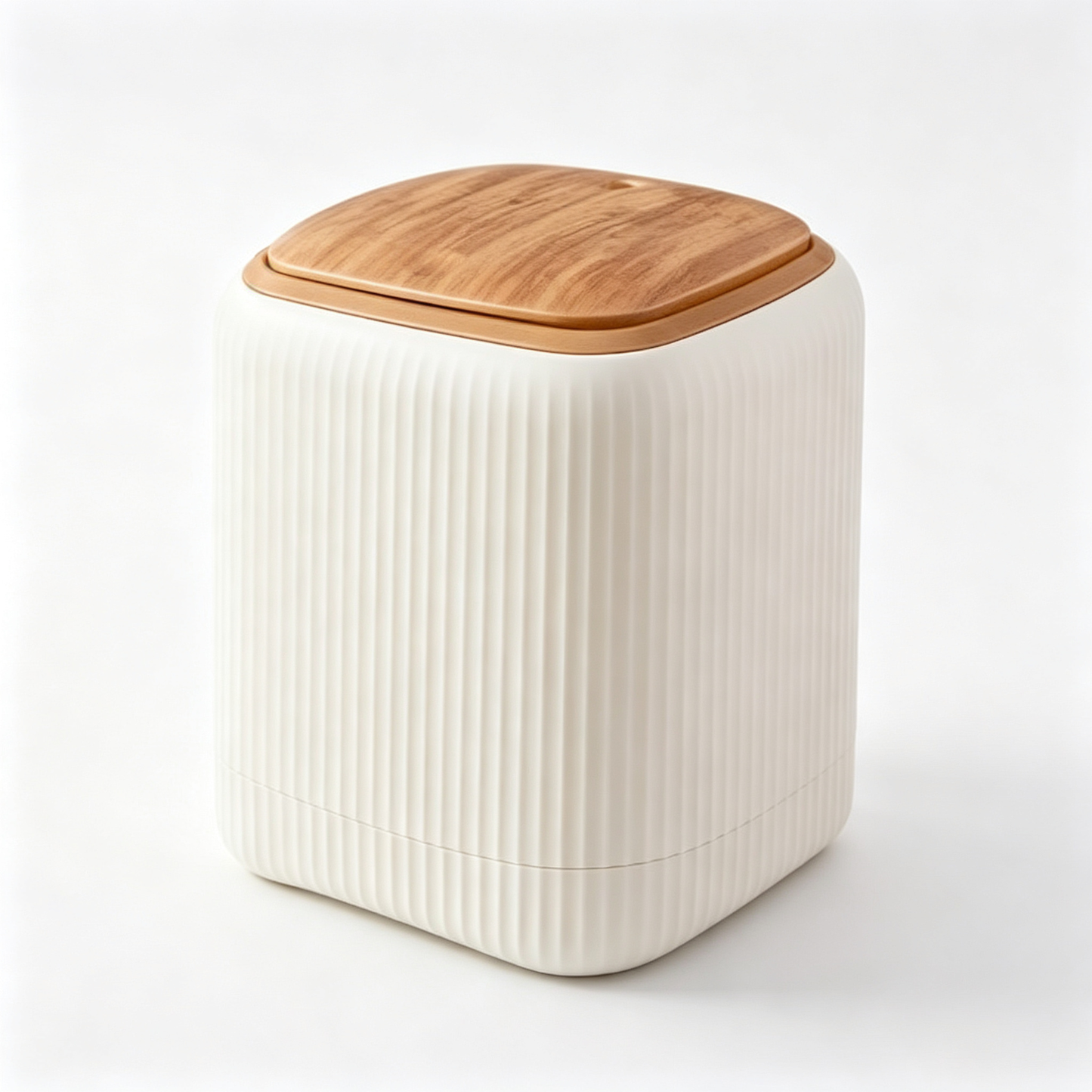 🤎 Desktop Storage Bin | Wood Grain Finish | Space Saving Organizer | Everyday Home Care Helper | Minimalist Natural Design