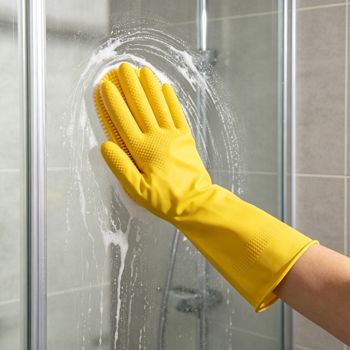 💛 Kitchen Cleaning Gloves | Waterproof Silicone Material | Household Cleaning Essential | Everyday Home Care Helper | Bright Yellow Comfort Design